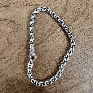 David Yurman 5mm silver bracelet 8” long